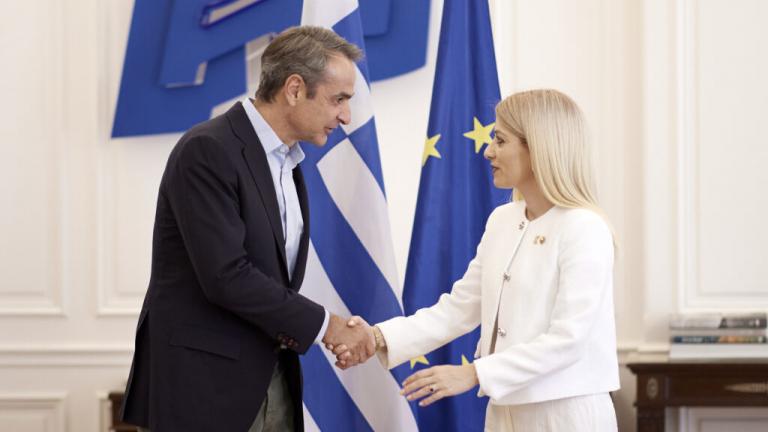 Συνάντηση Κ. Μητσοτάκη με την πρόεδρο της Κυπριακής Βουλής Αννίτα Δημητρίου