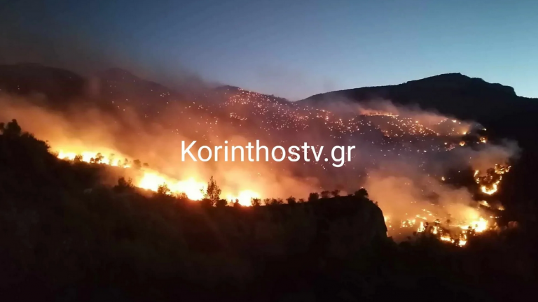 Κόρινθος: Μαίνεται η πυρκαγιά - Κινητοποίηση της πυροσβεστικής, έκτακτη σύσκεψη στην Πολιτική Προστασία